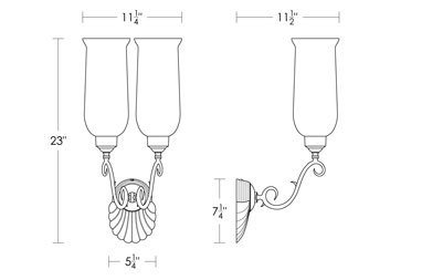 Federal Sconce Double Arm